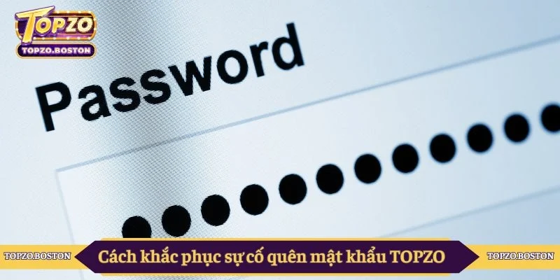 Cách khắc phục sự cố quên mật khẩu TOPZO