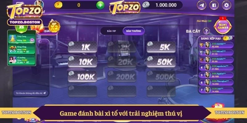 Game đánh bài xì tố với trải nghiệm thú vị 