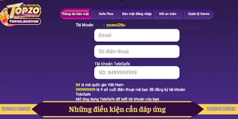 Những điều kiện cần đáp ứng